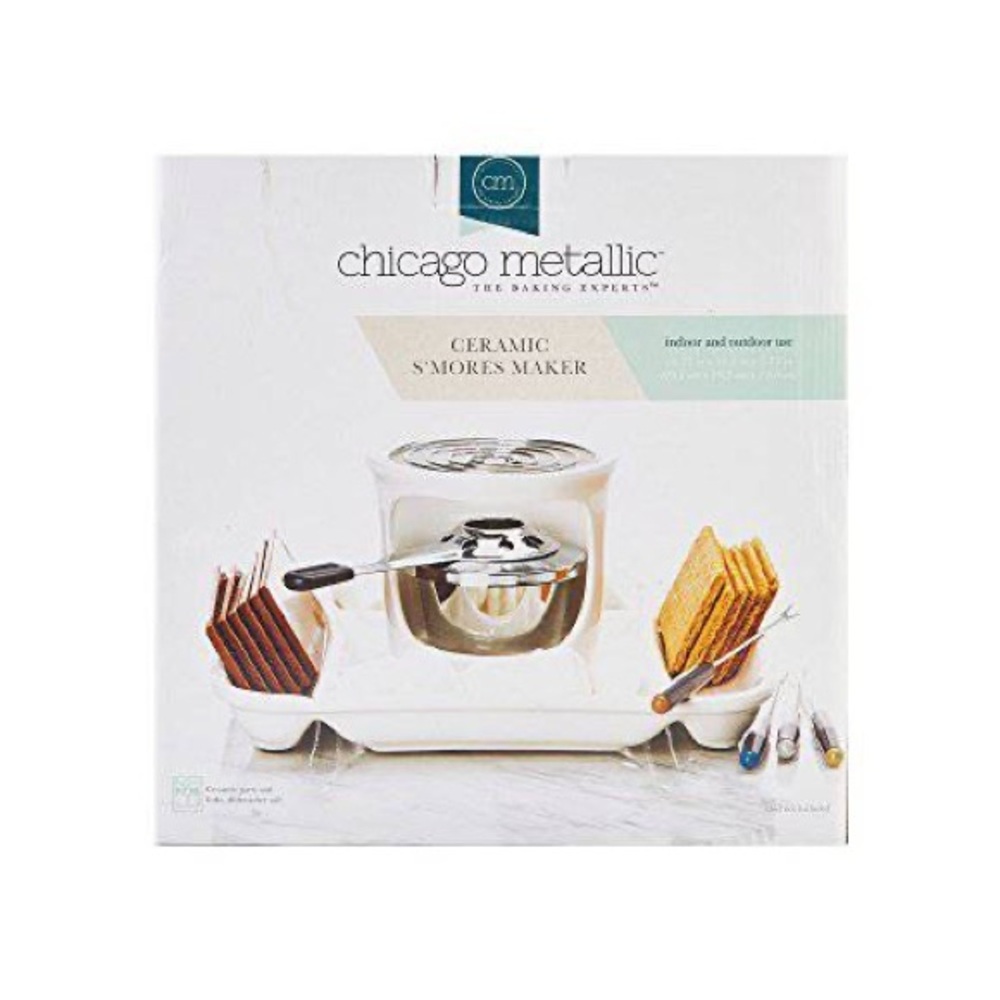 CHICAGO METALLIC Ceramic Smores Maker in White